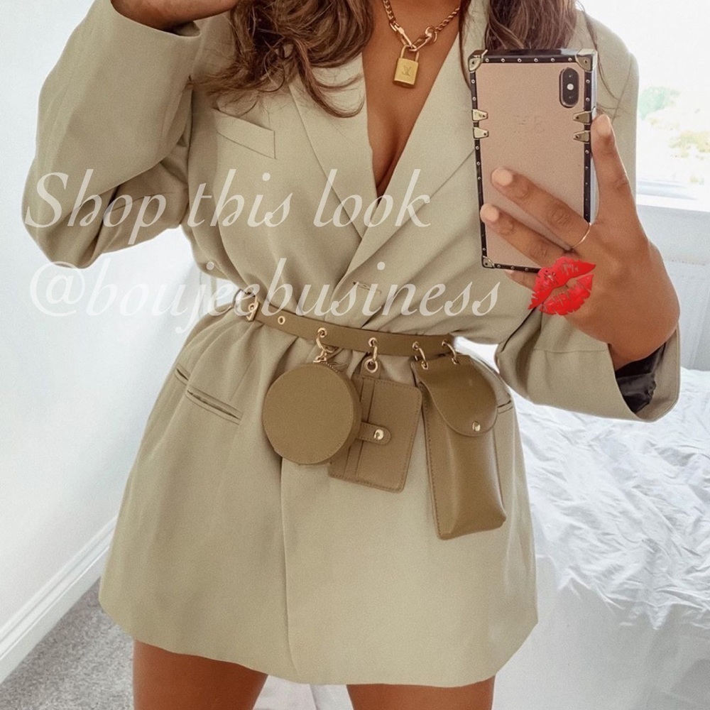 H&M Faux Leather Belt Bag with Phone Case